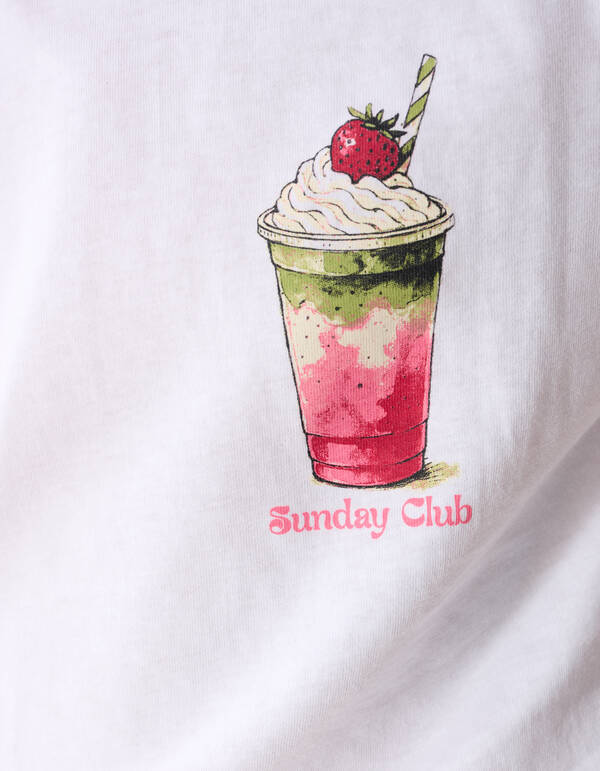 Matcha Artwork T-Shirt Wei&szlig; SHOEBY GIRLS