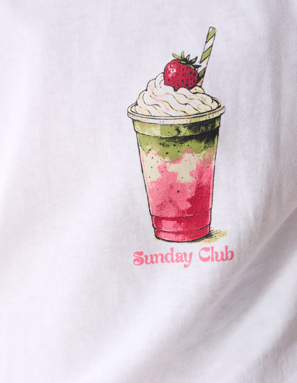 Matcha Artwork T-Shirt Wei&szlig; SHOEBY GIRLS
