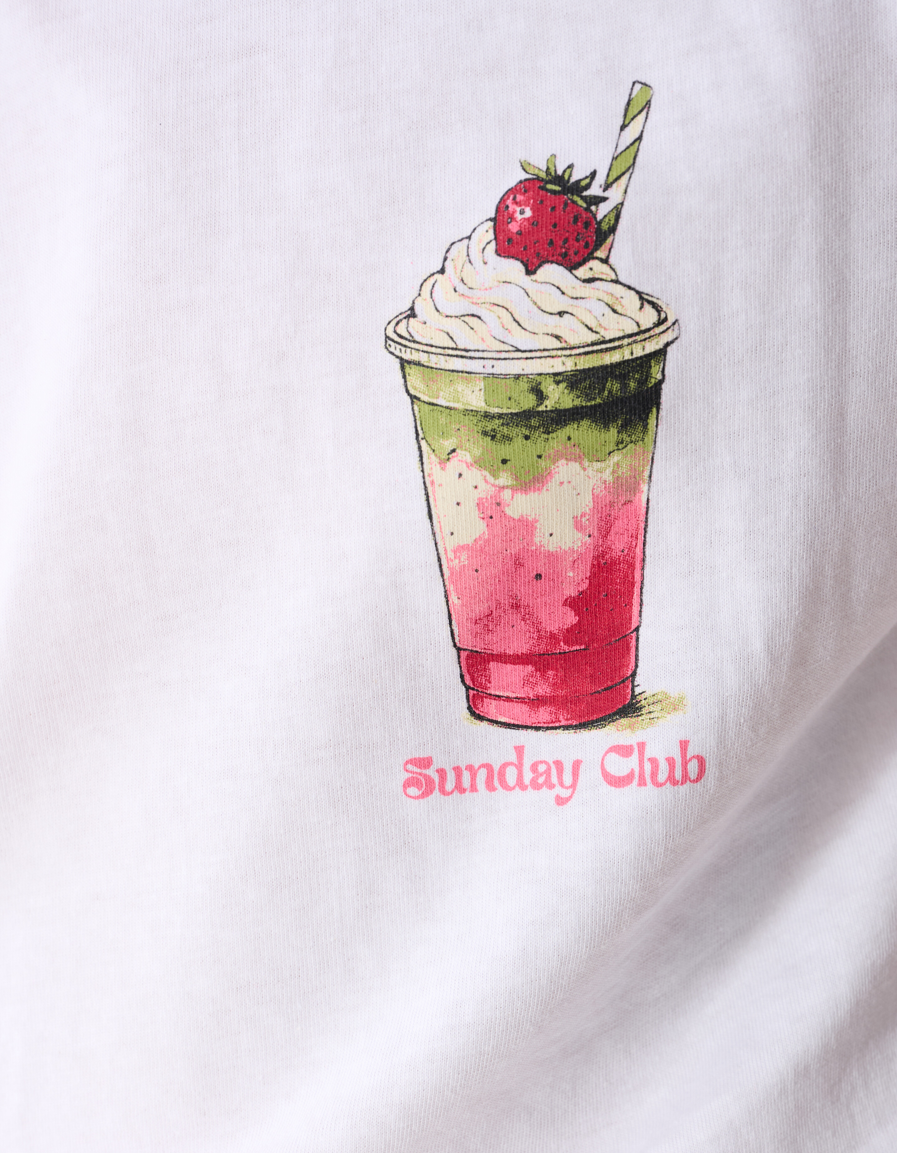 Matcha Artwork T-Shirt Wei&szlig; SHOEBY GIRLS