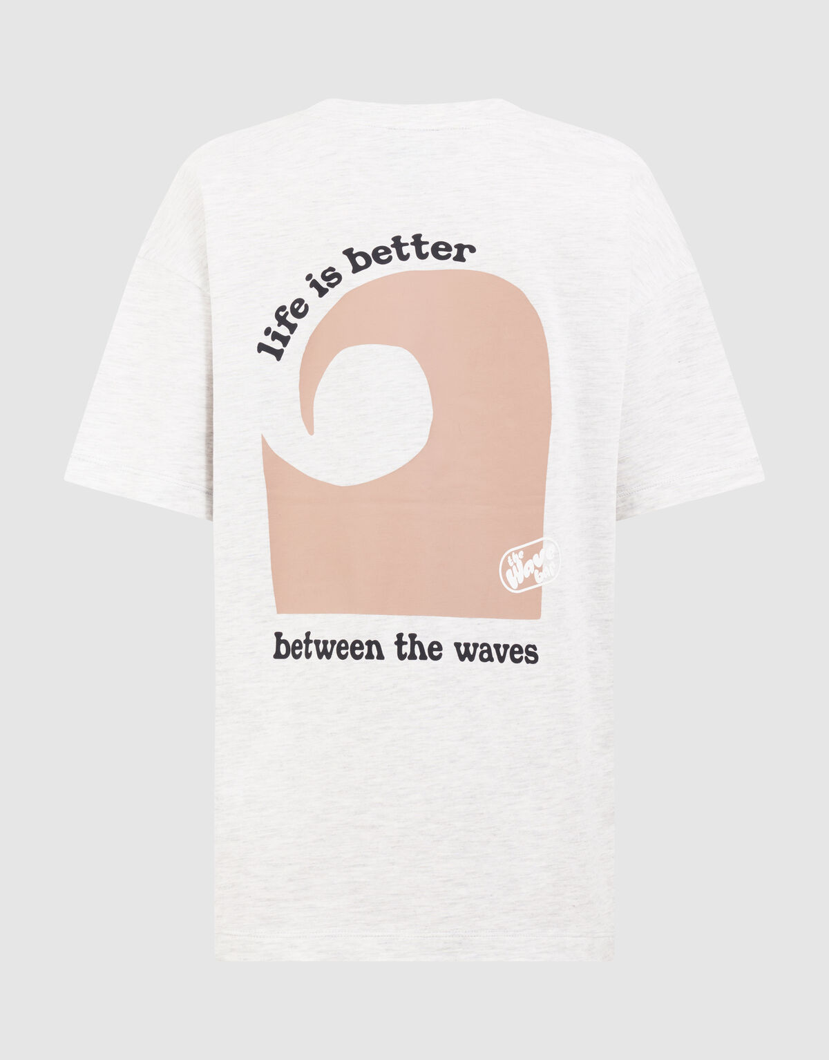 Oversized Waves Artwork T-Shirt Hellgrau SHOEBY BOYS