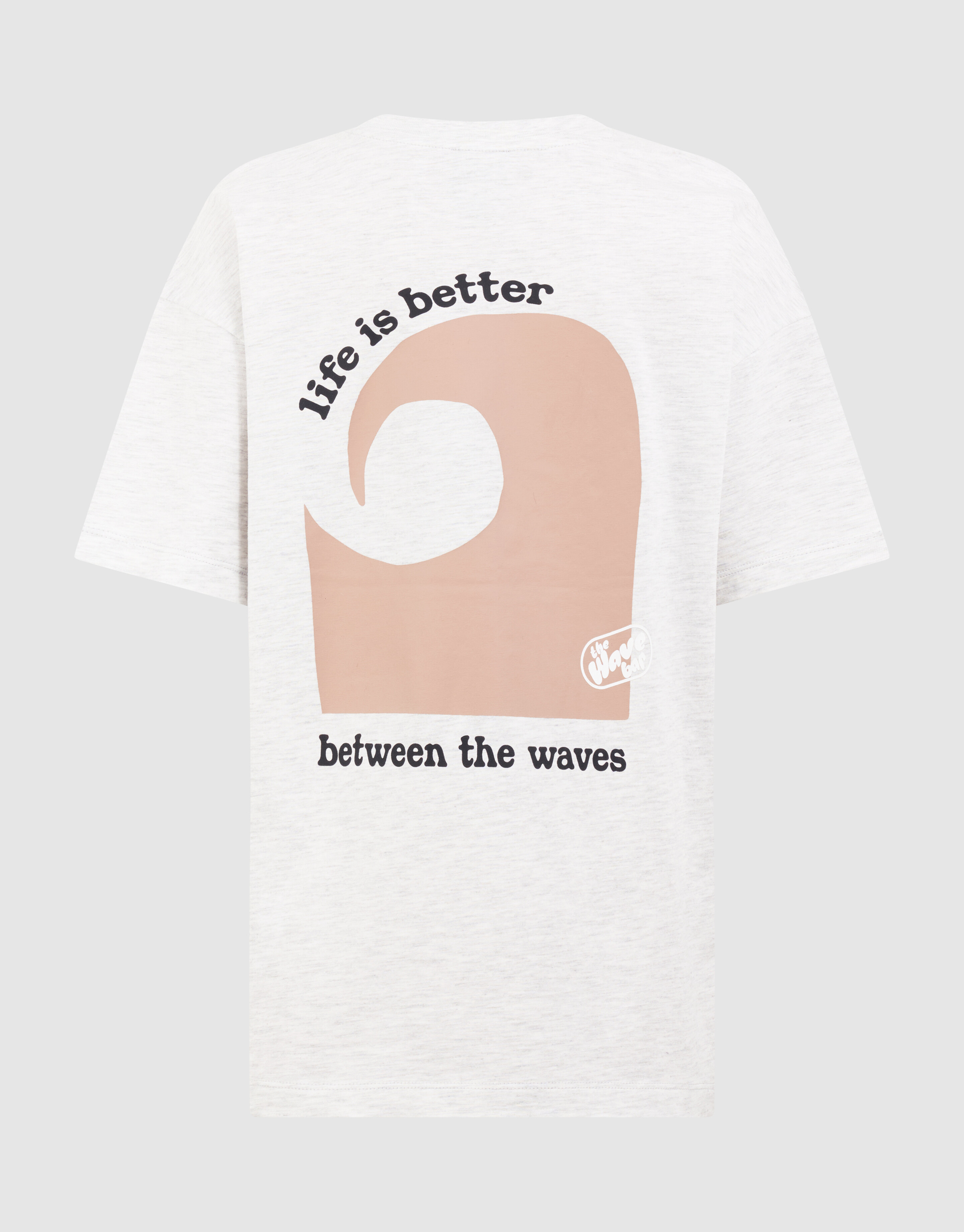 Oversized Waves Artwork T-Shirt Hellgrau SHOEBY BOYS