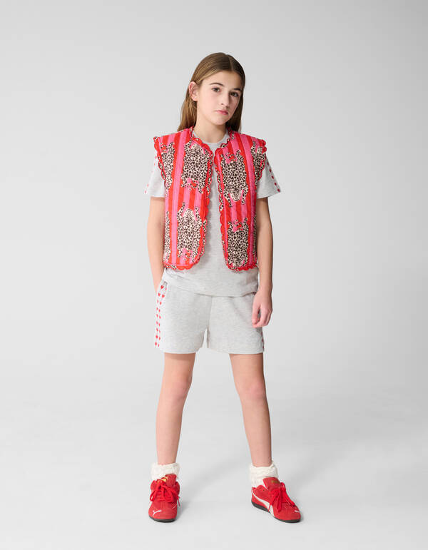 Gesteppte Leopardenweste Rosa SHOEBY GIRLS
