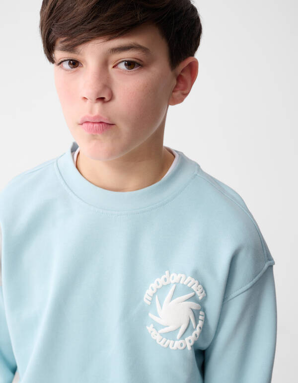 Mood Artwork Sweater Hellblau SHOEBY BOYS