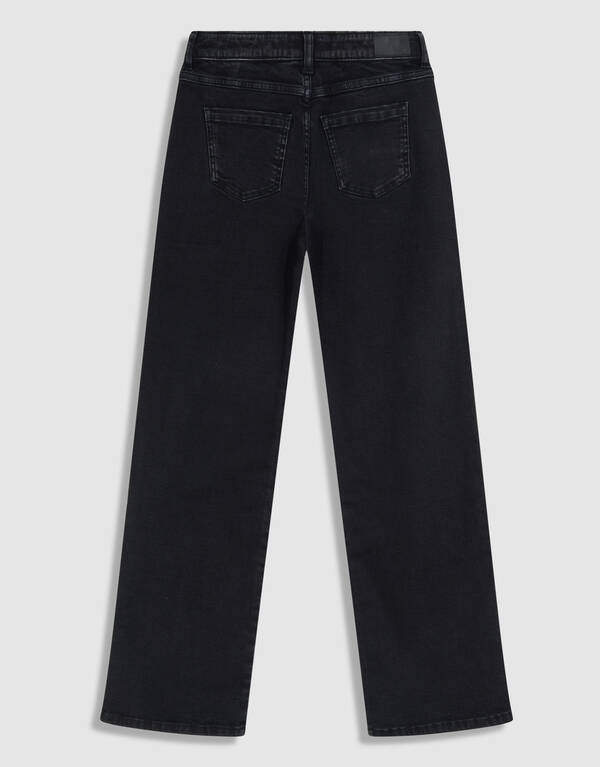 Shiny Heart Weitbein-Jeans Schwarz SHOEBY GIRLS