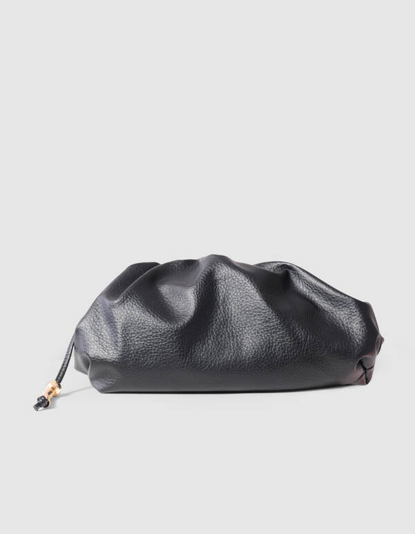 Vegane Leder-Clutch Schwarz SHOEBY ACCESSOIRES