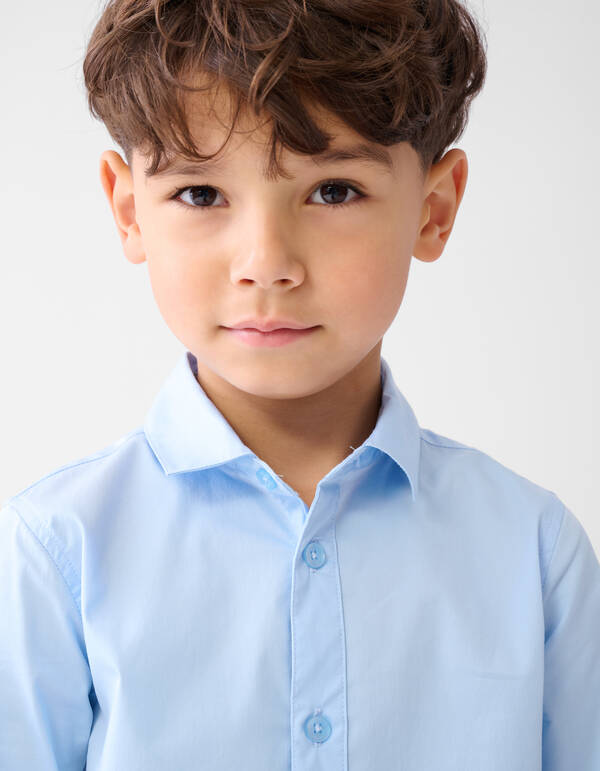 Basic Shirt Hellblau SHOEBY BOYS