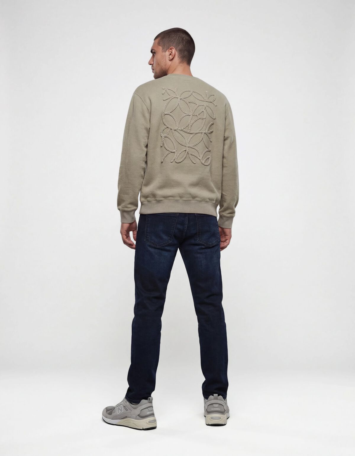 Embroidery Sweater Lichtgroen SHOEBY MEN