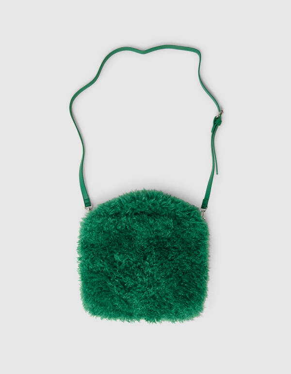 Fluffy Fur Tasche Dunkelgr&uuml;n SHOEBY ACCESSOIRES