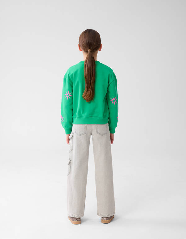 Pocket Straight Fit Jeans Grijs SHOEBY GIRLS