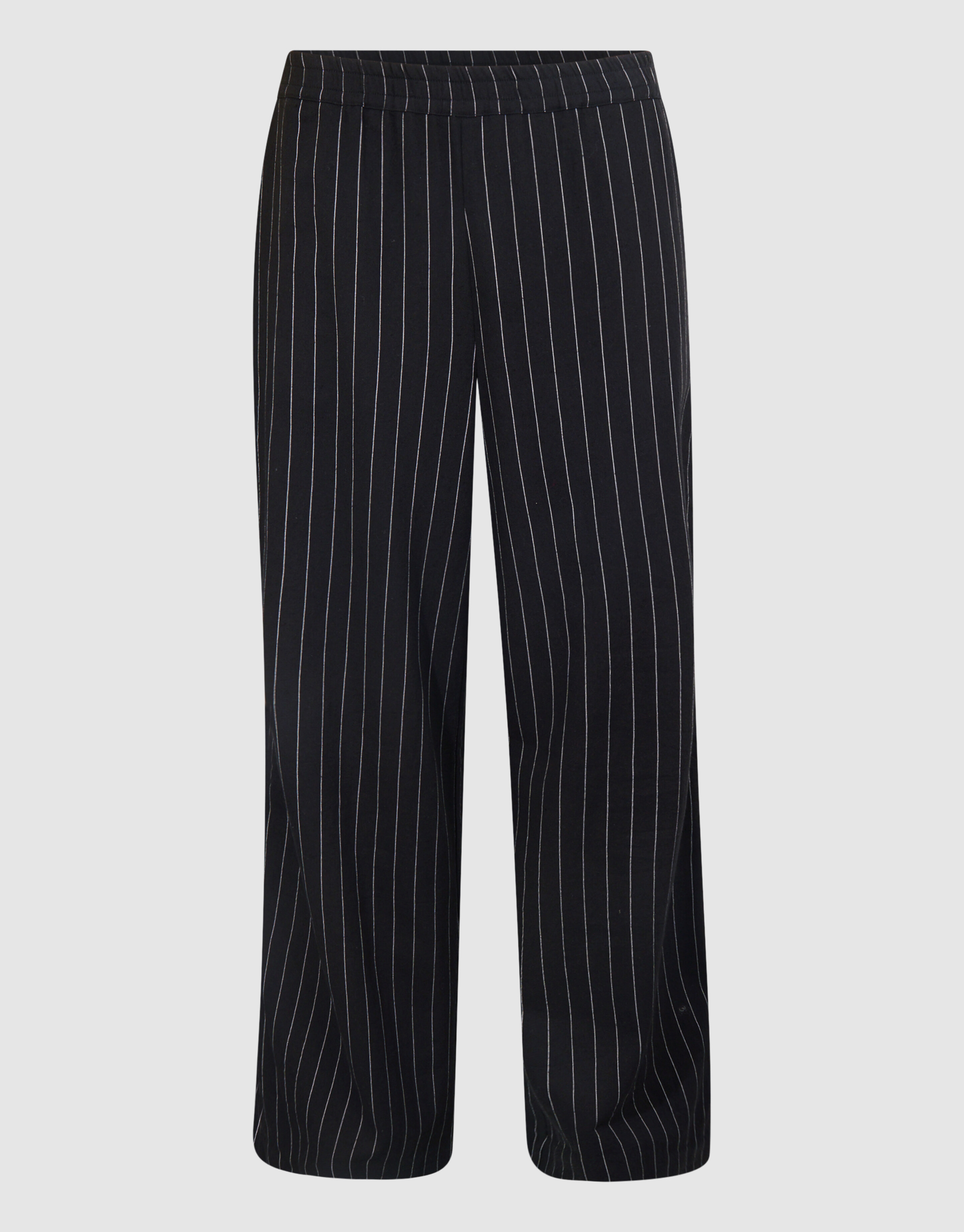 Nadelstreifen-Hose mit weitem Bein in Dunkelgrau v SHOEBY WOMEN