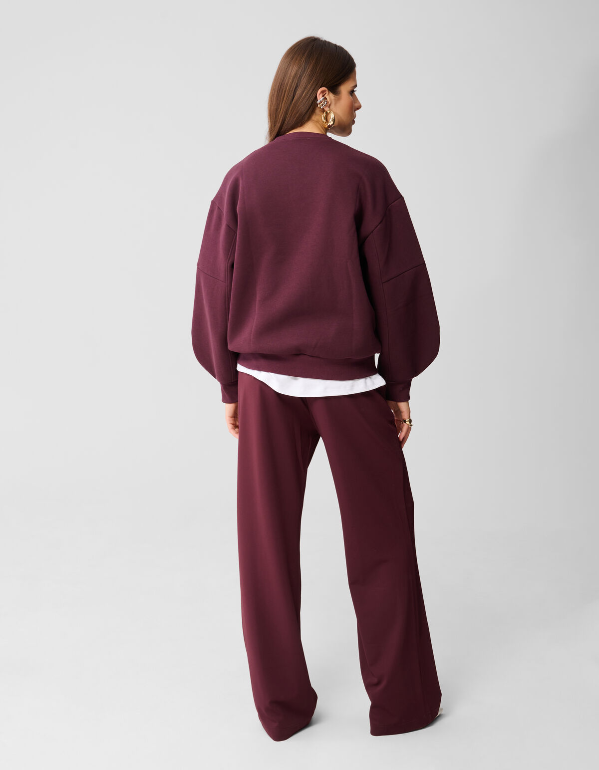 Pullover mit weiten &Auml;rmeln, dunkelrot SHOEBY WOMEN