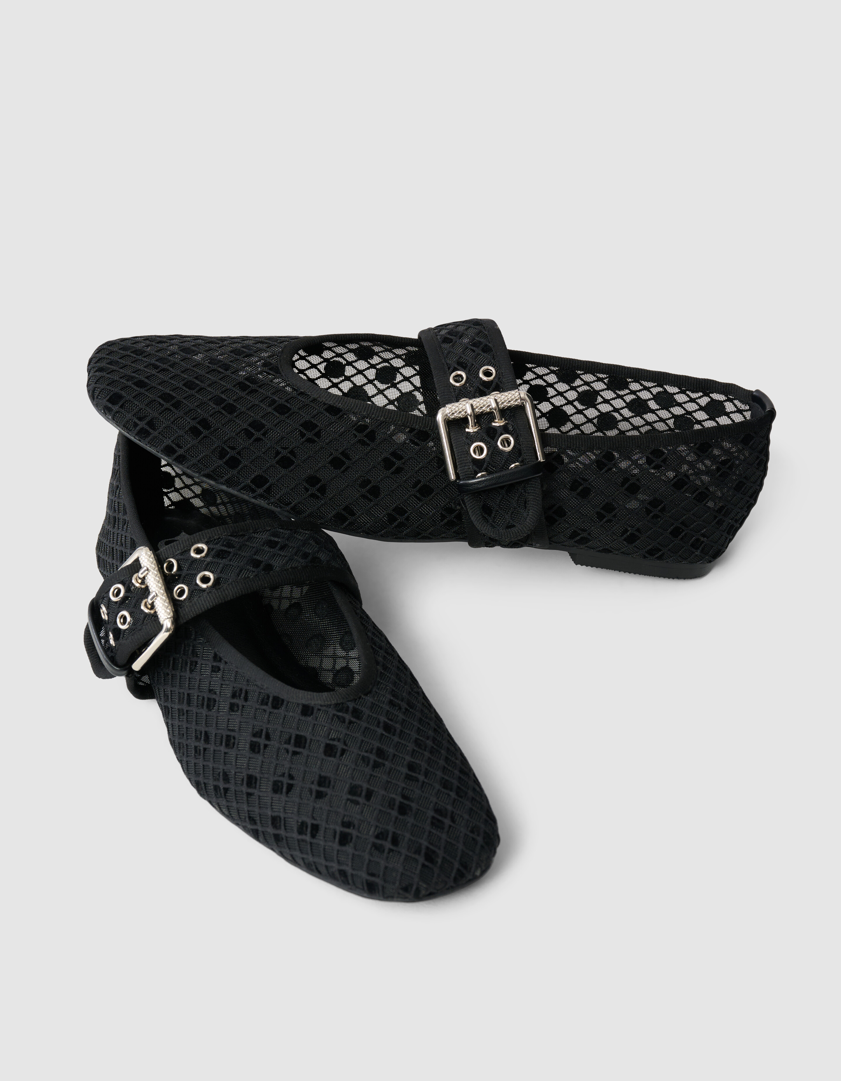 Polkadot Mesh Ballerinas Schwarz SHOEBY SHOES