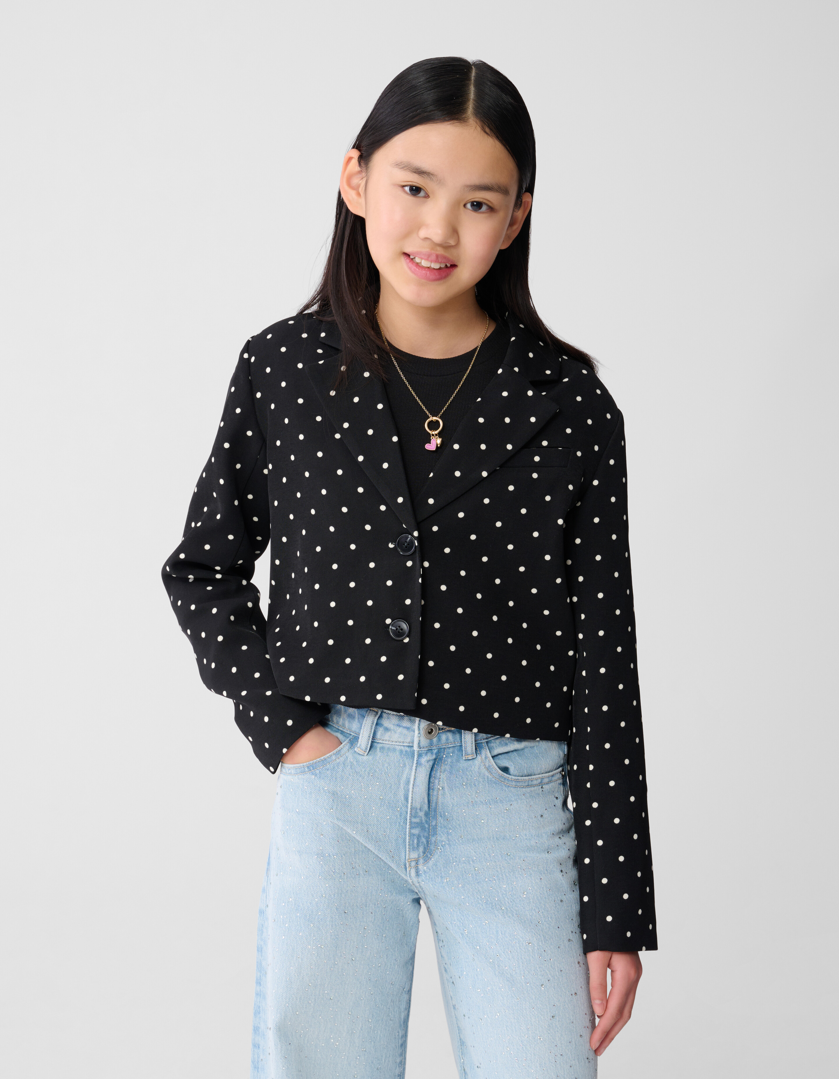 Polkadot Blazer Schwarz SHOEBY GIRLS