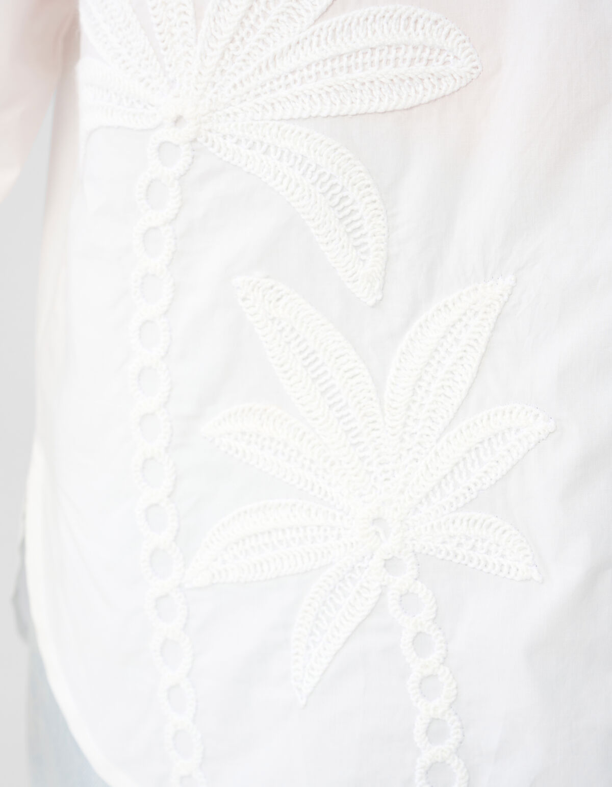 Palm Artwork Bluse Wit SHOEBY WOMEN