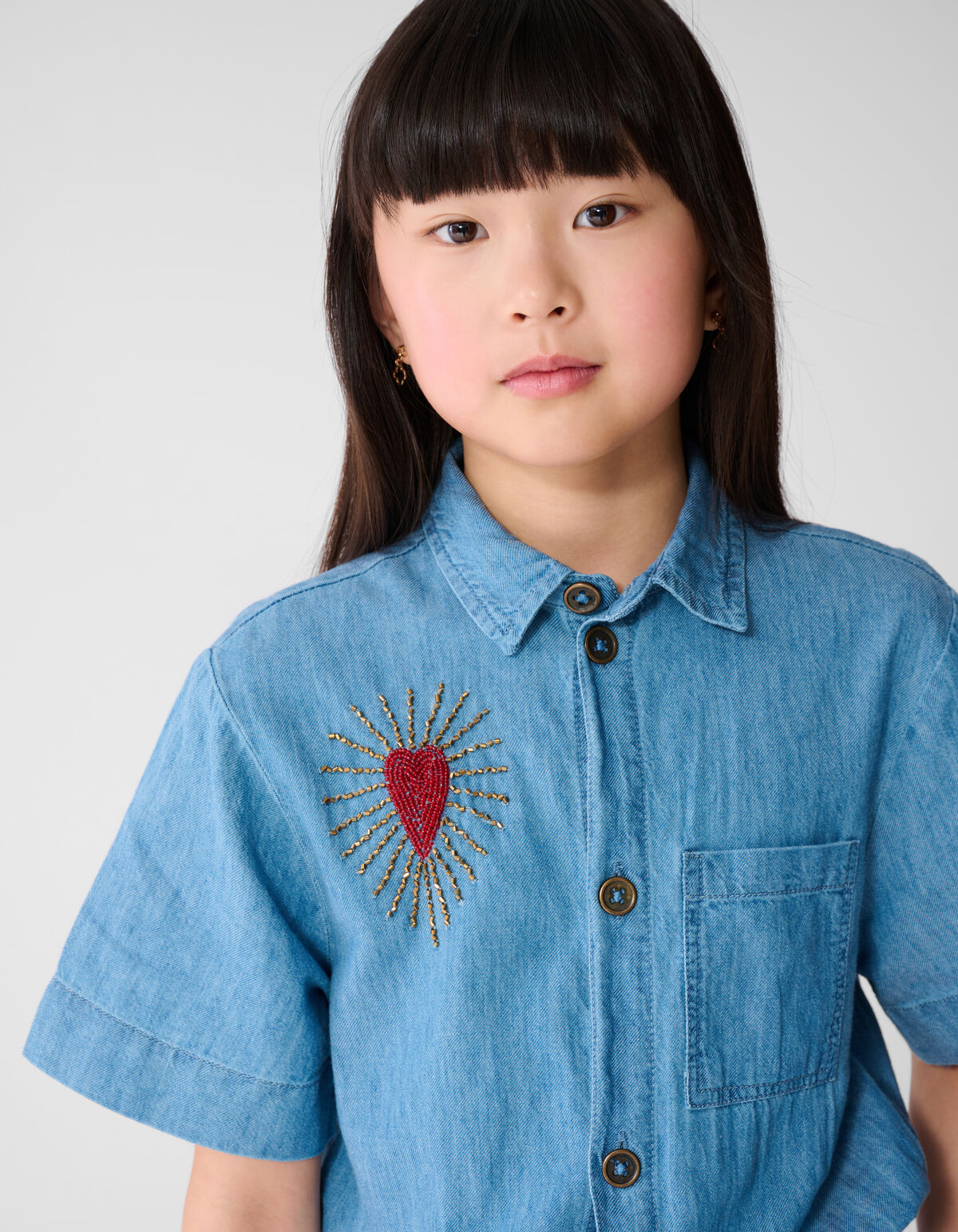 Heart Denim Jumpshort Hellblau SHOEBY GIRLS