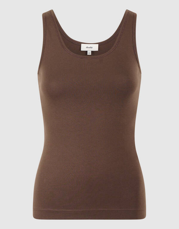 Basis Tanktop Donkerbruin SHOEBY WOMEN