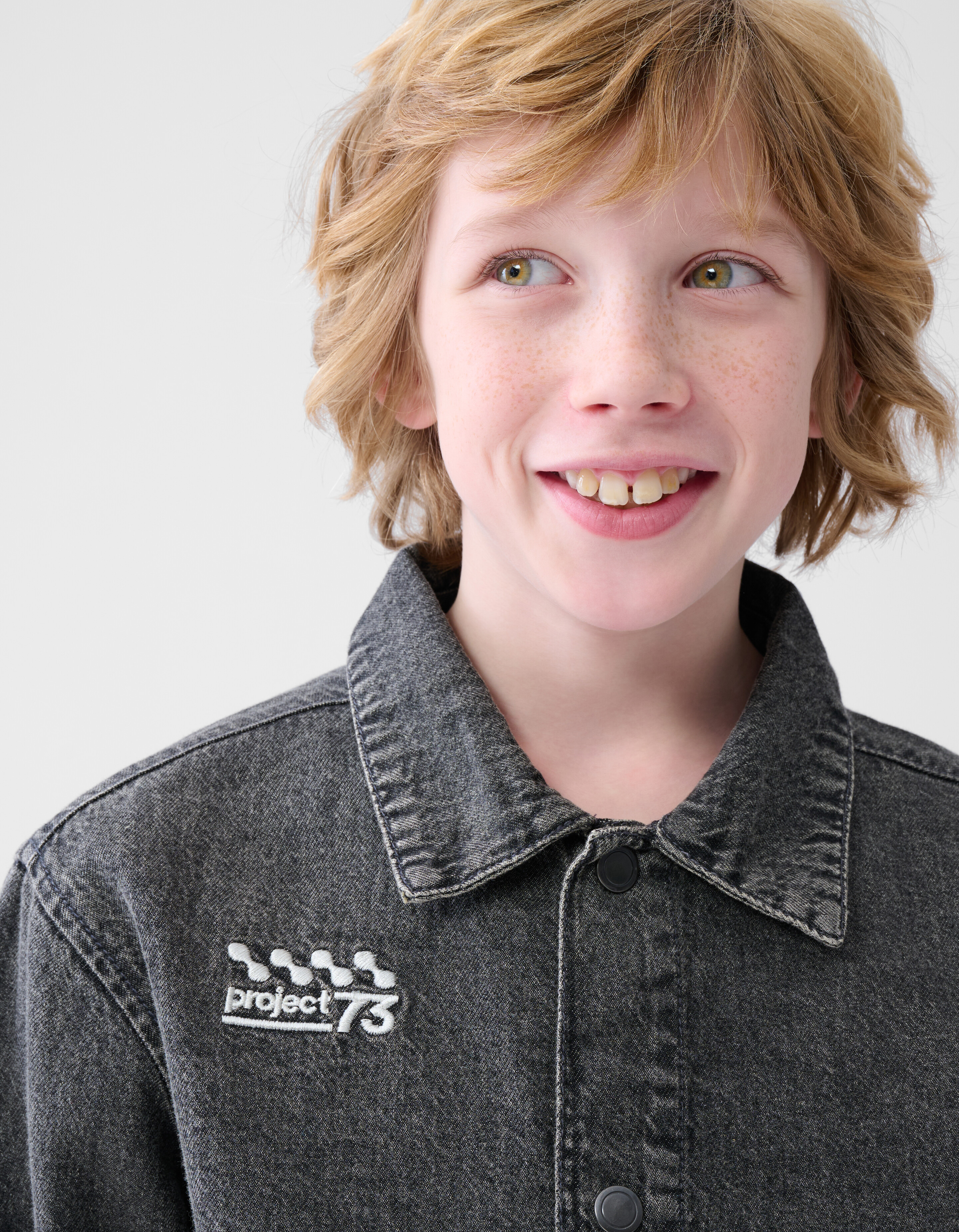 Denim Washed Overshirt Dunkelgrau SHOEBY BOYS