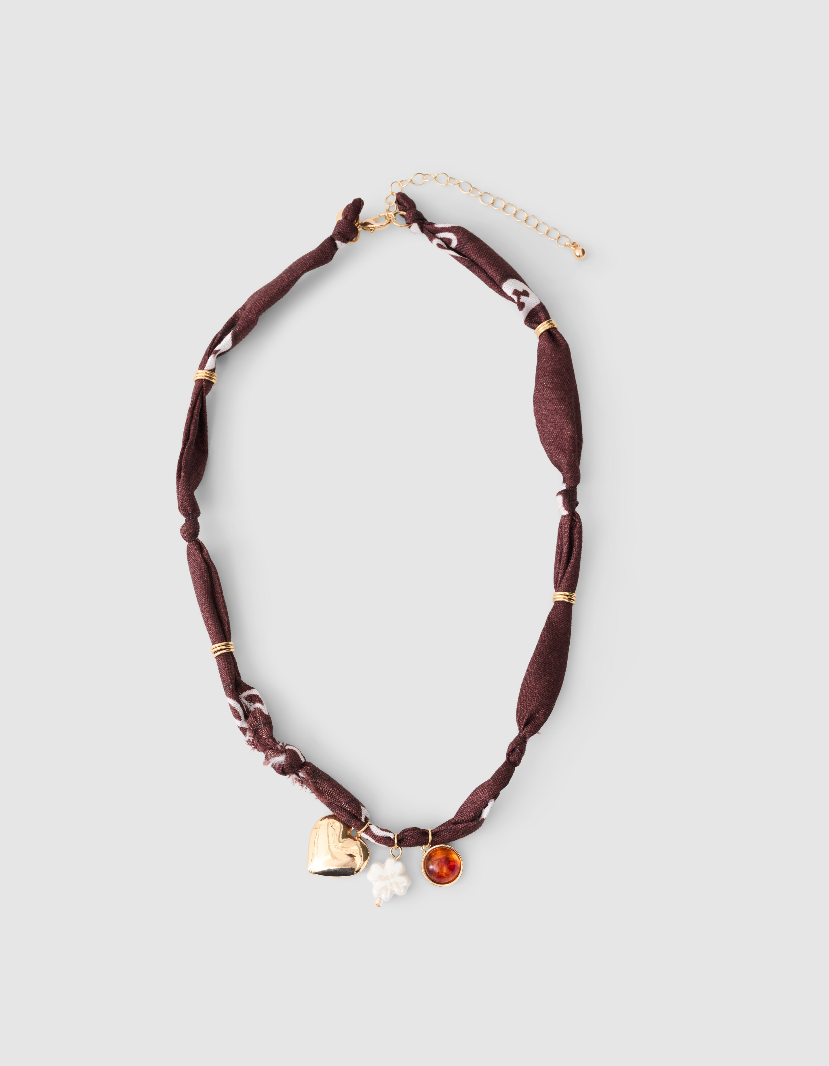 Bandana Charm Halskette Braun SHOEBY ACCESSOIRES