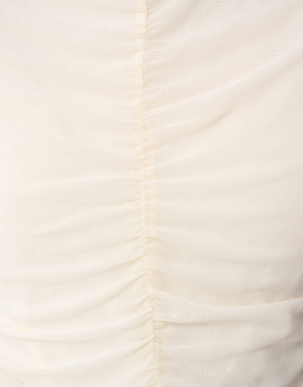 Transparenter Mesh-Top in Cremewei&szlig; SHOEBY WOMEN