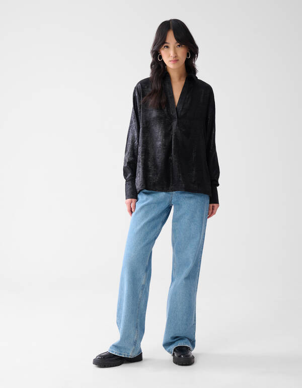 Glitzerbluse Schwarz SHOEBY WOMEN