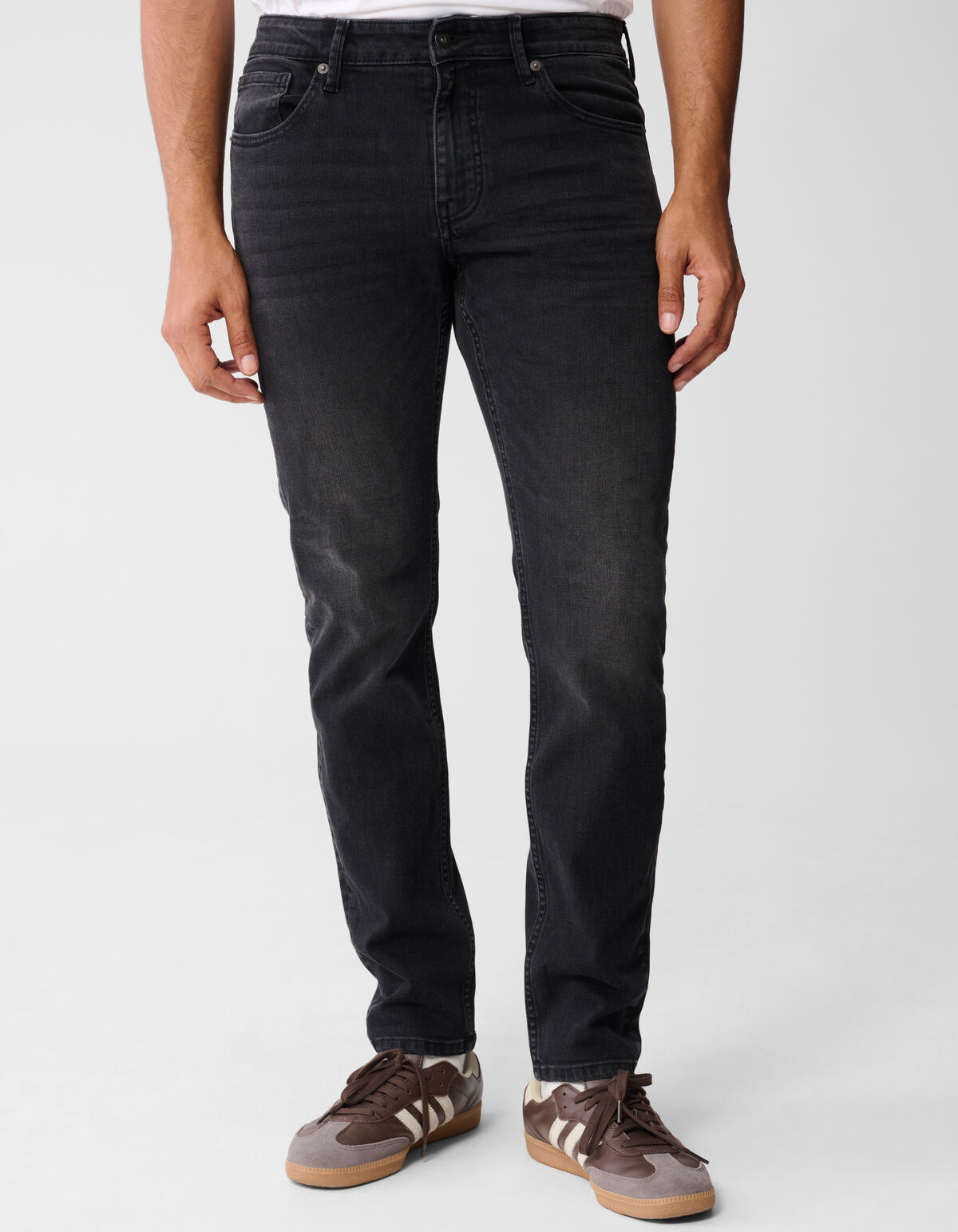 Slim Fit Jeans Gewaschen Schwarz L34 SHOEBY MEN