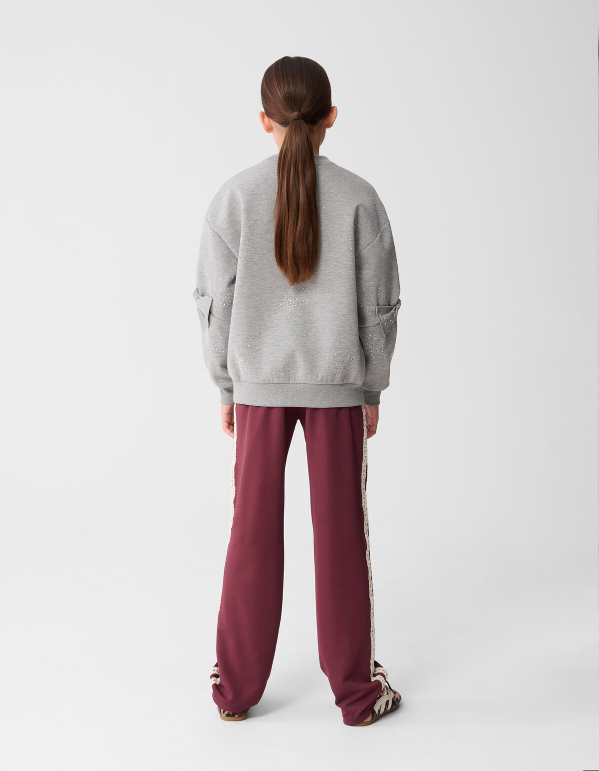 Sportliche Hose mit weitem Bein Dunkelrot SHOEBY GIRLS