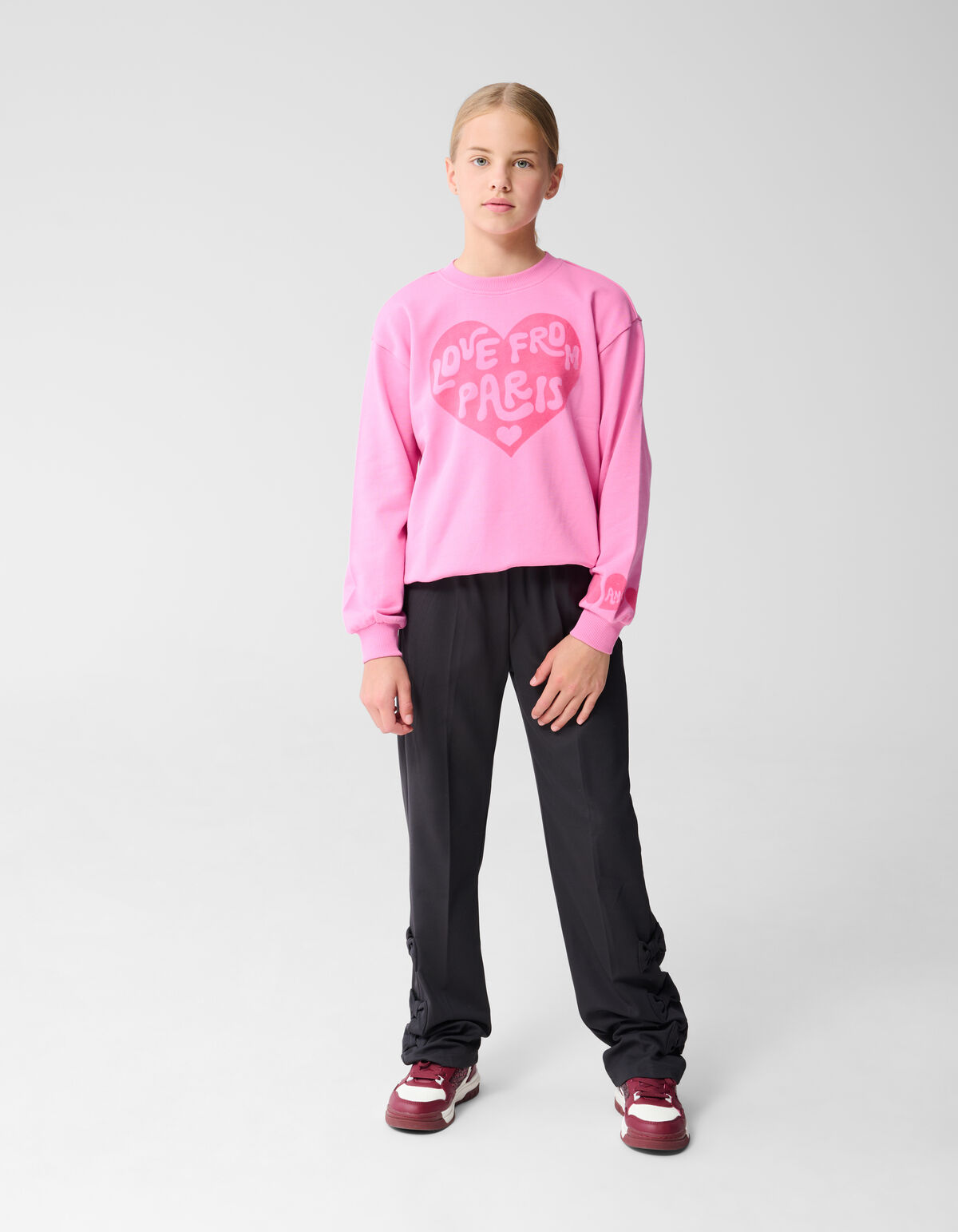 Sportliche Bogenhose mit weitem Bein Dunkelgrau SHOEBY GIRLS