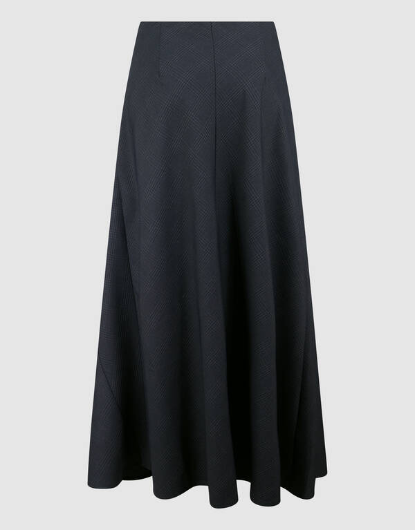 Maxirock mit Karomuster Dunkelgrau SHOEBY WOMEN