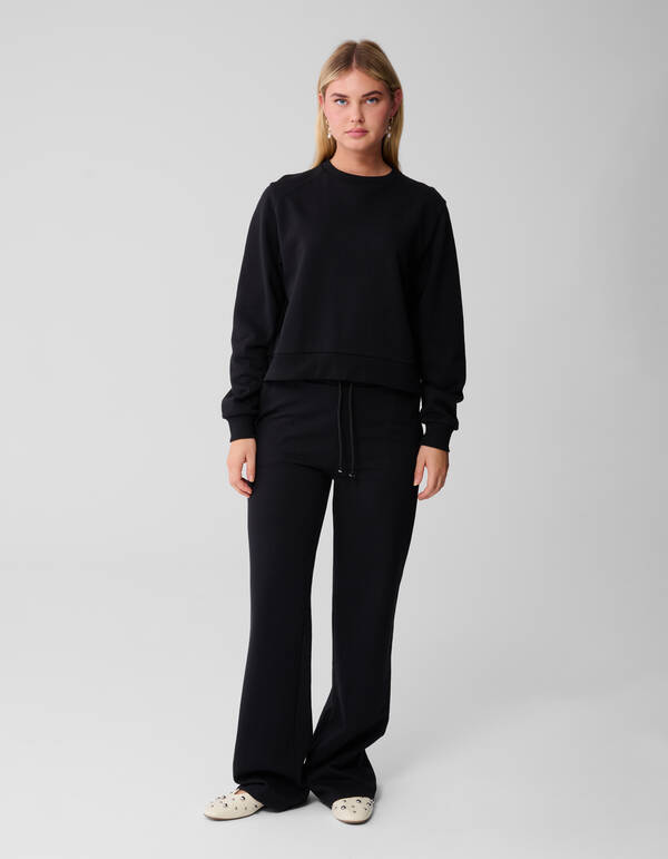 Jogginghose mit weitem Bein in Schwarz SHOEBY WOMEN