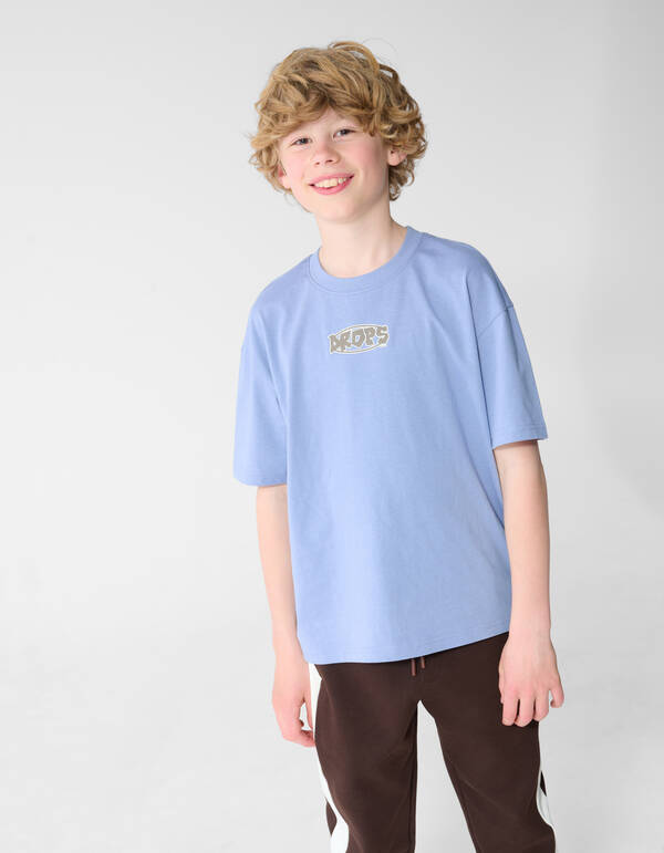 Drops Artwork T-shirt Blauw SHOEBY BOYS