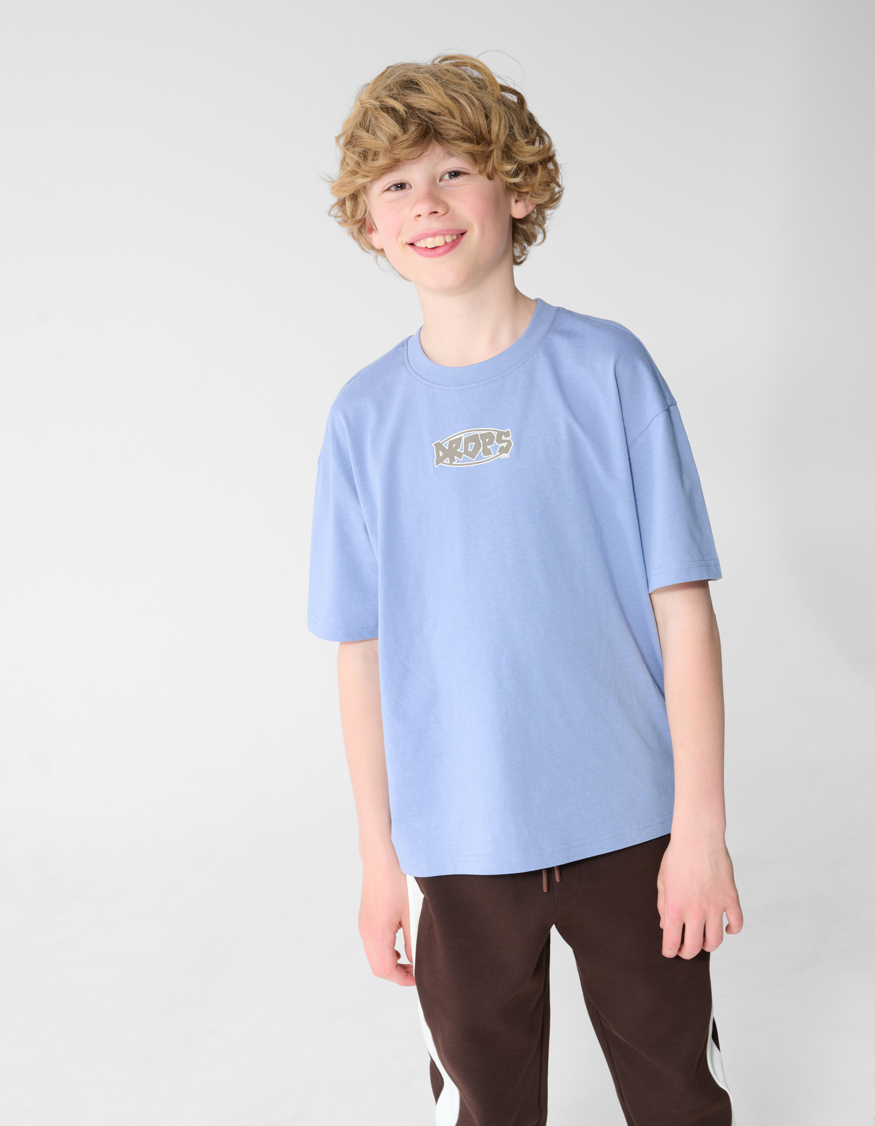 Drops Artwork T-shirt Blauw SHOEBY BOYS