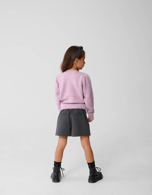 Gepunkteter Strickpullover Lila SHOEBY GIRLS