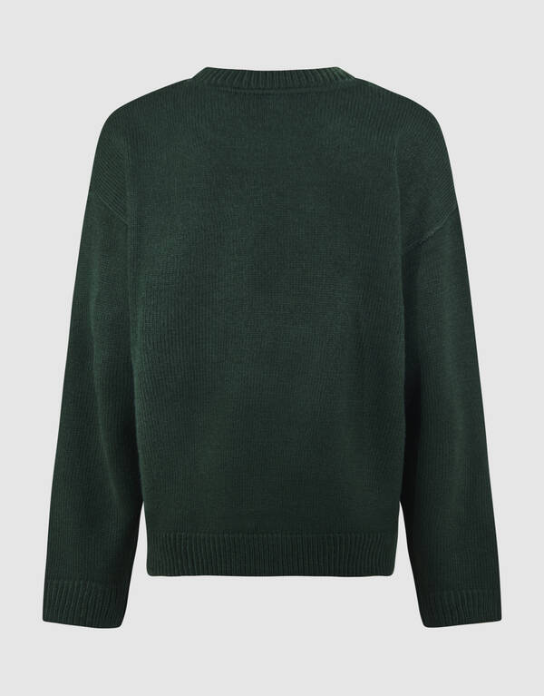 Endloser Strickpullover Dunkelgr&uuml;n SHOEBY BOYS