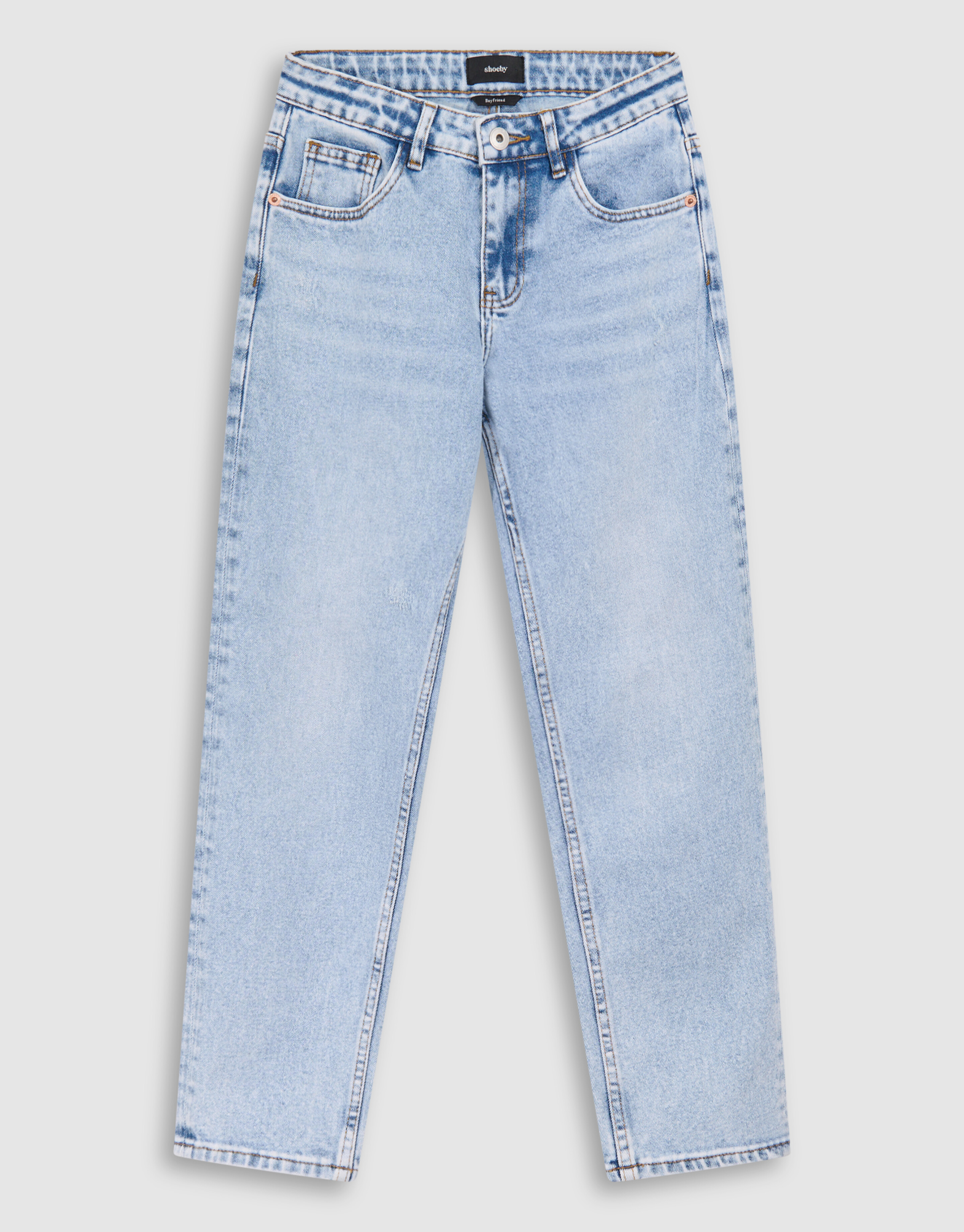 Tapered Fit Jeans gebleicht SHOEBY BOYS