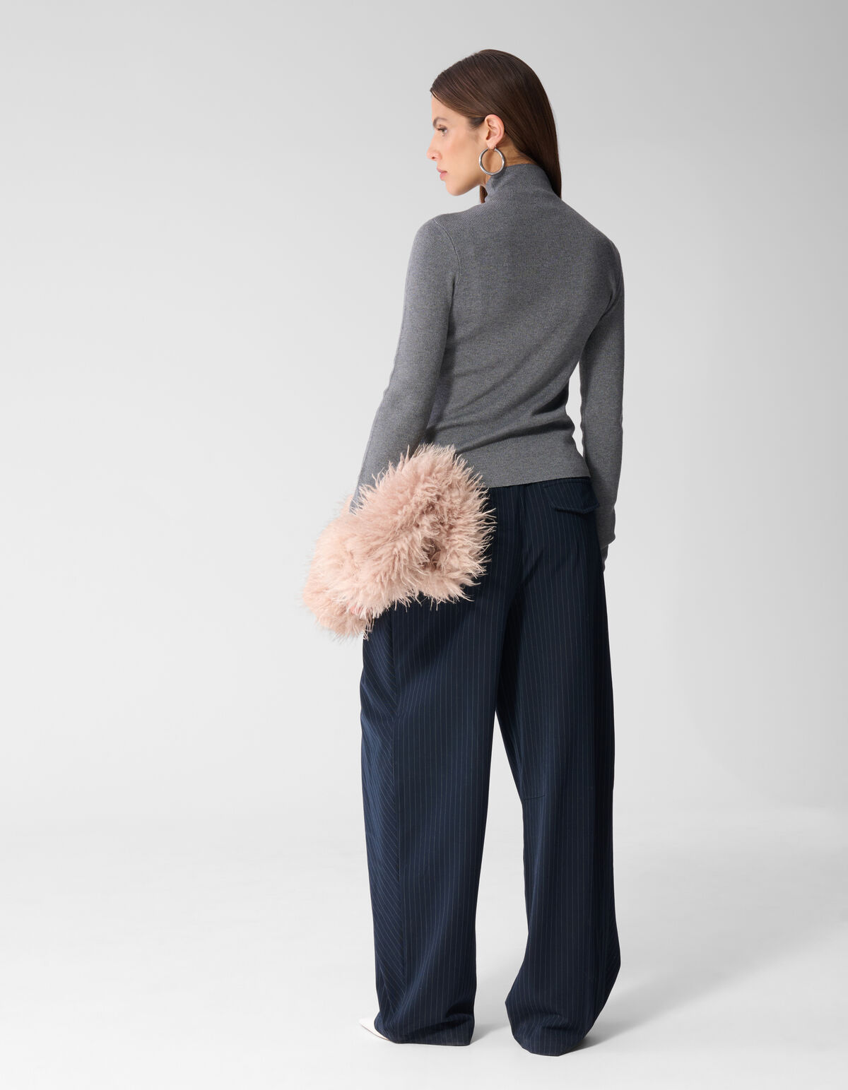 Ski-Pullover mit halbem Rei&szlig;verschluss grau SHOEBY WOMEN