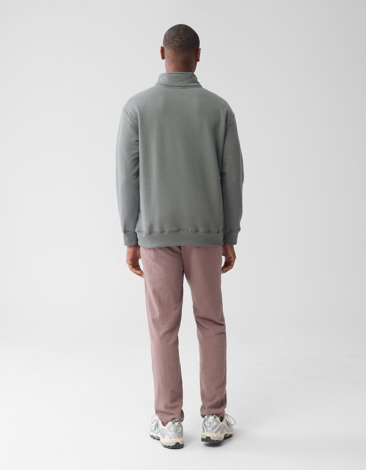 Pullover mit Rei&szlig;verschluss Dunkelgr&uuml;n SHOEBY MEN