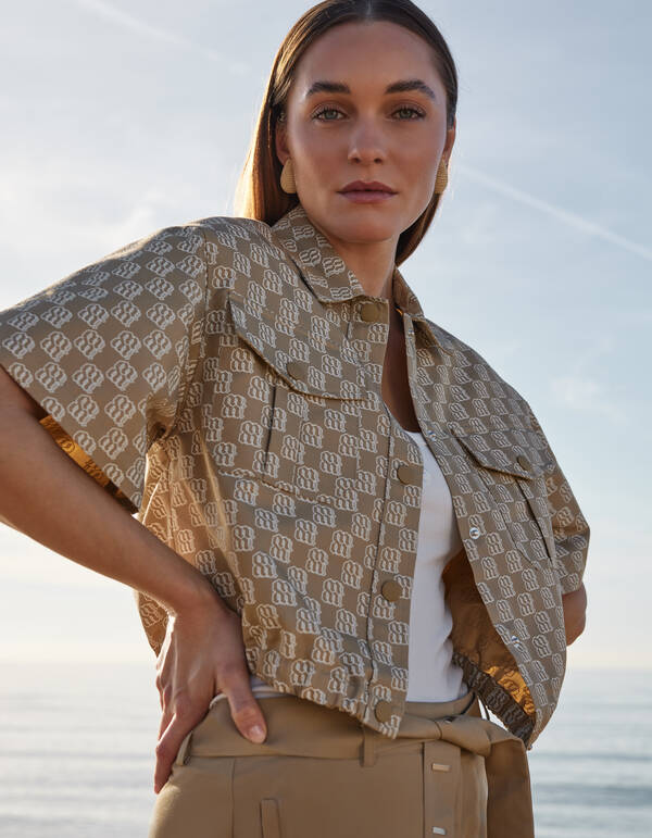 Cropped Printed Blouse Sand von Mieke SHOEBY WOMEN