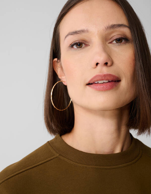 Pullover mit Schn&uuml;rung in Khaki SHOEBY WOMEN