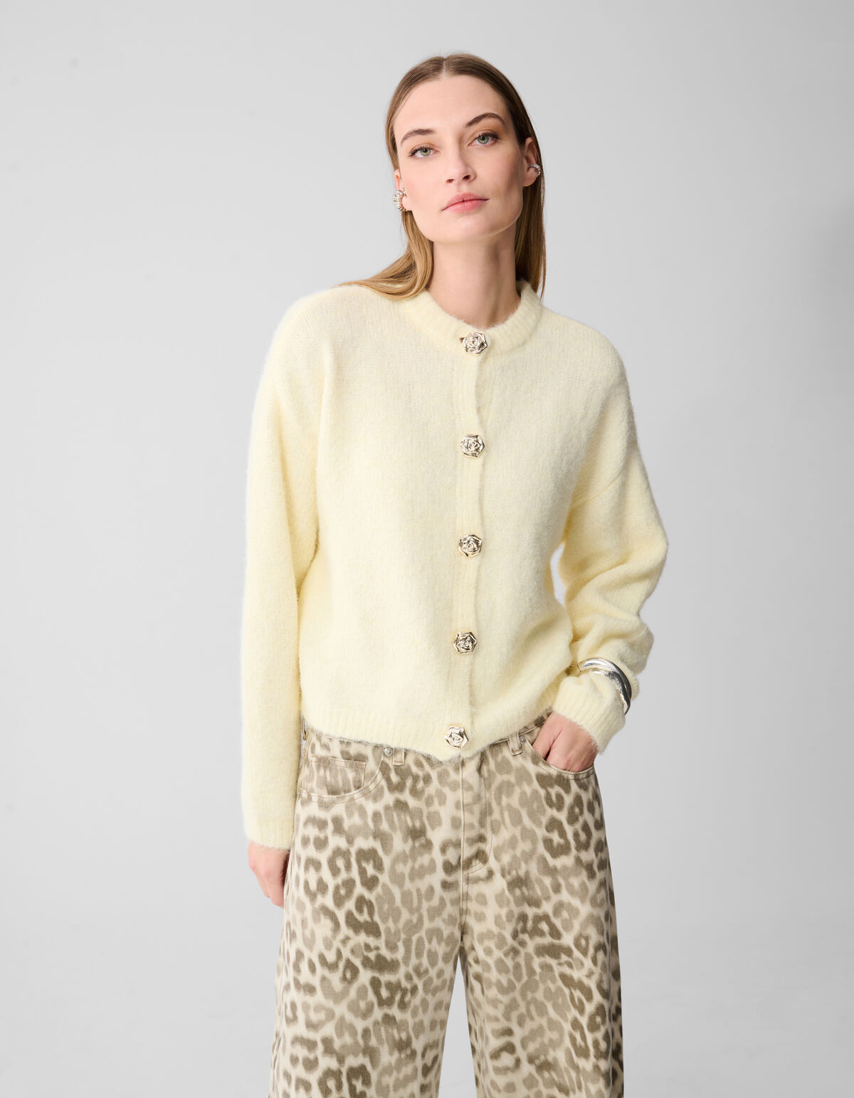 Fancy Button Weste Hellgelb SHOEBY WOMEN