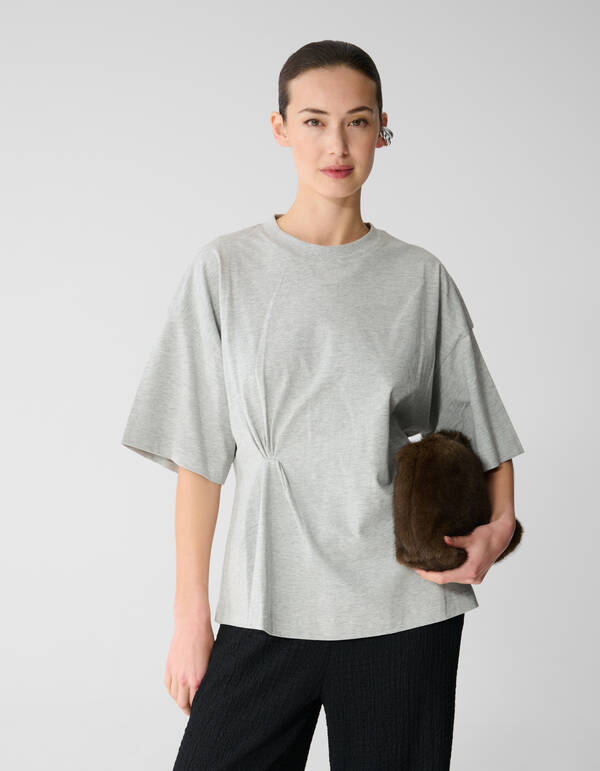 Knot T-Shirt Hellgrau SHOEBY WOMEN