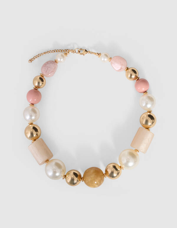 Bunte Steinkette Gold SHOEBY ACCESSOIRES