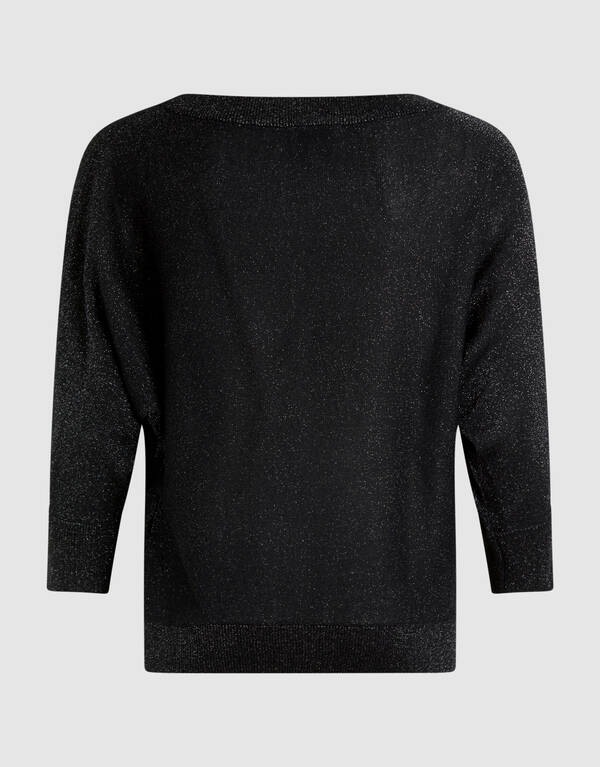 Glitzer-Fledermauspullover Schwarz SHOEBY WOMEN