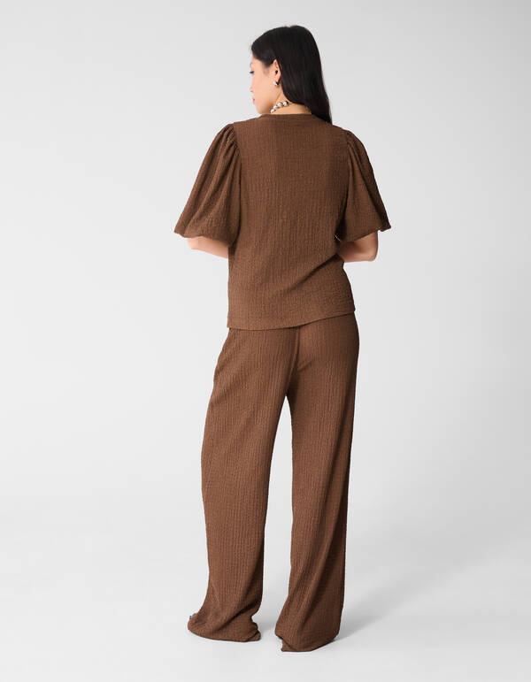 Knitter-Top Ballon Braun SHOEBY WOMEN