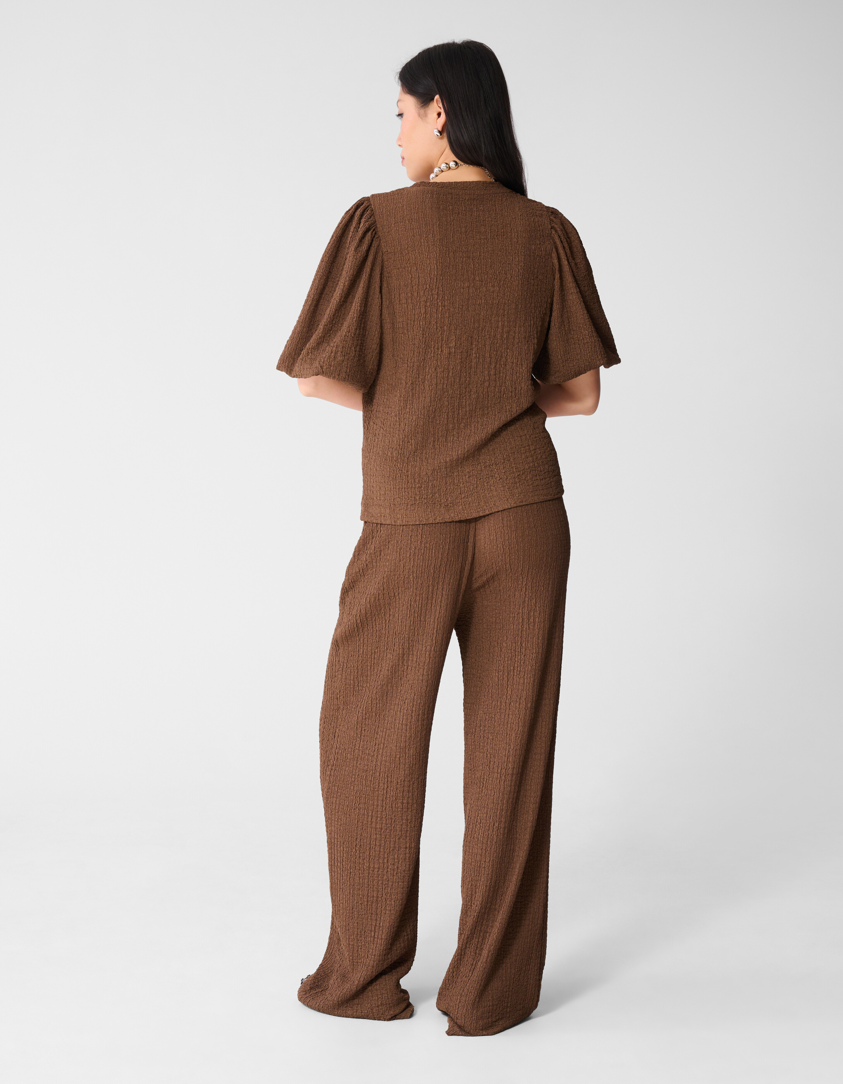 Knitter-Top Ballon Braun SHOEBY WOMEN