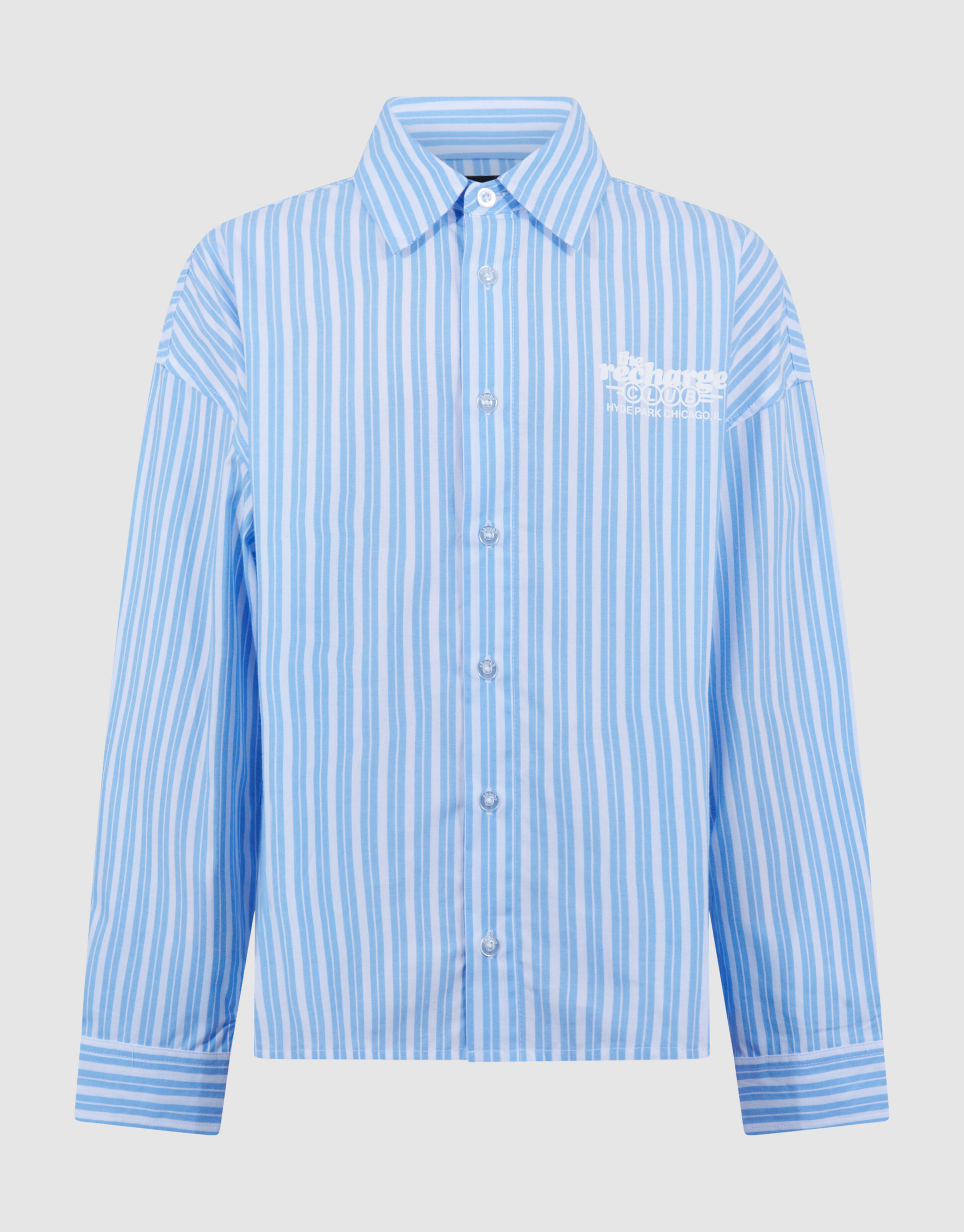 Stripe Artwork Hemd Hellblau SHOEBY BOYS