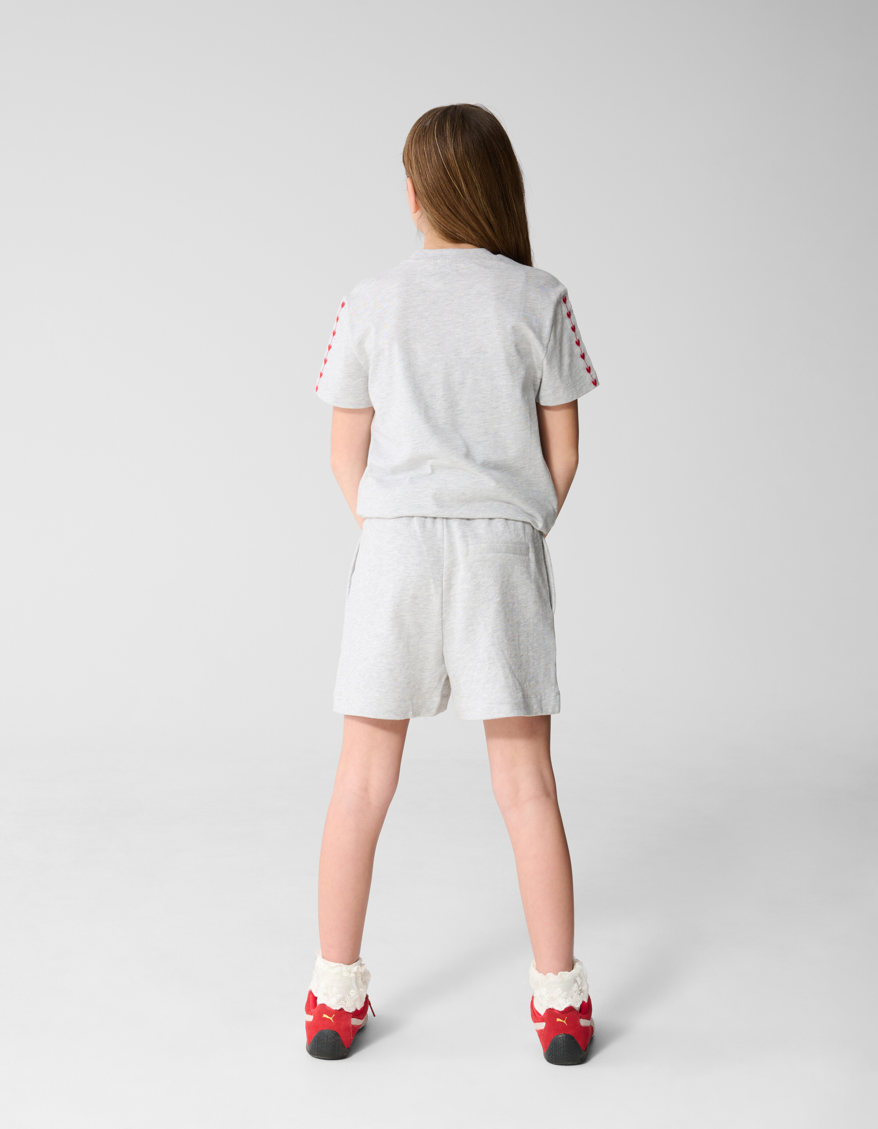 Heart Artwork T-Shirt Hellgrau SHOEBY GIRLS