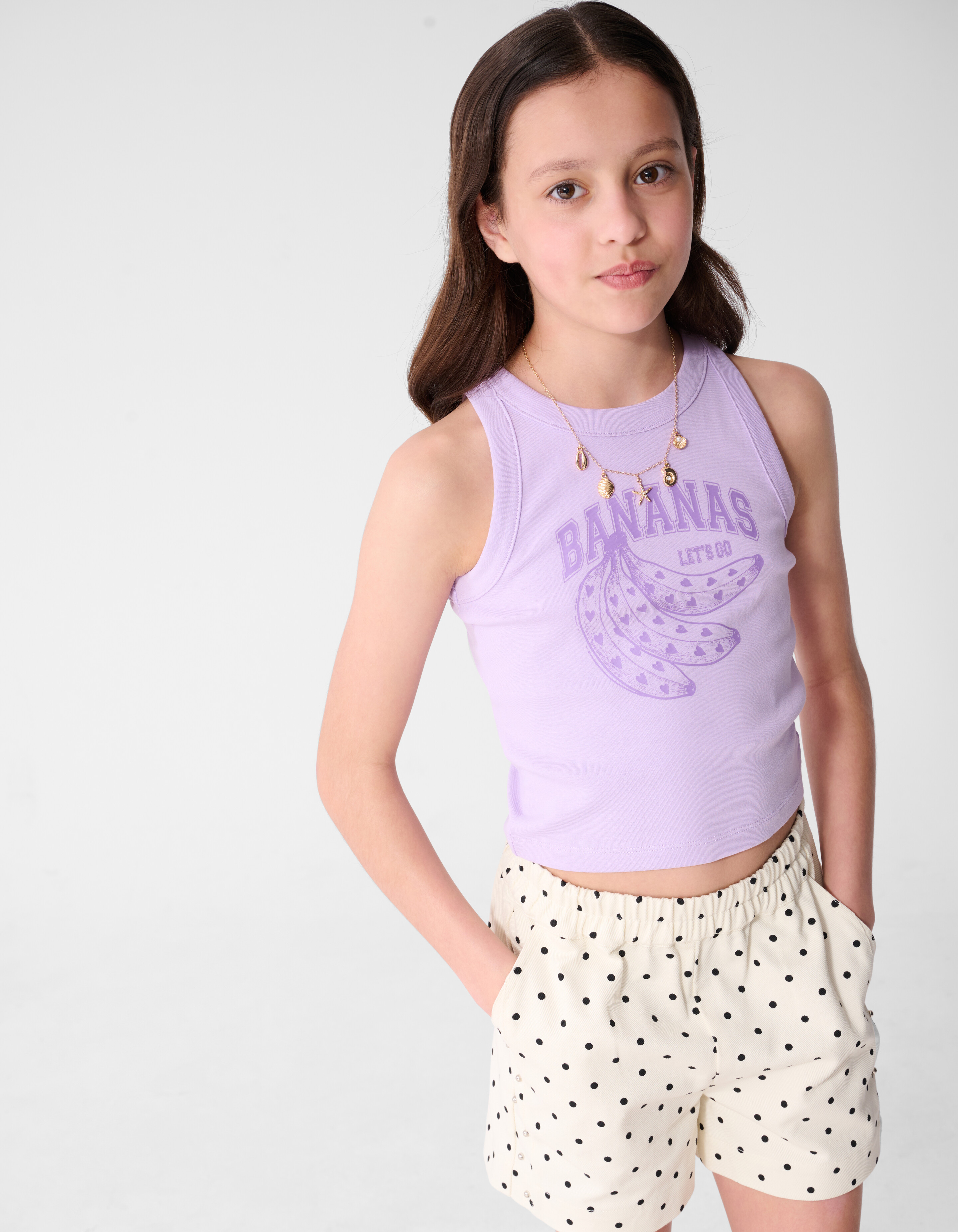 Bananen Top Hellviolett SHOEBY GIRLS