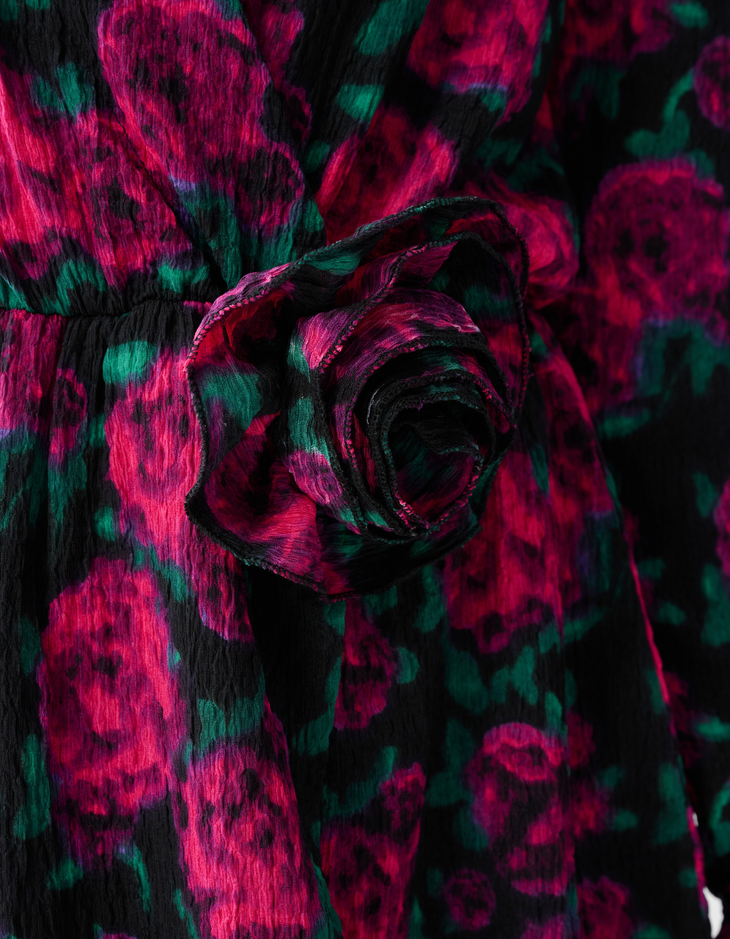 Bedrucktes Crinkle-Kleid Schwarz SHOEBY WOMEN