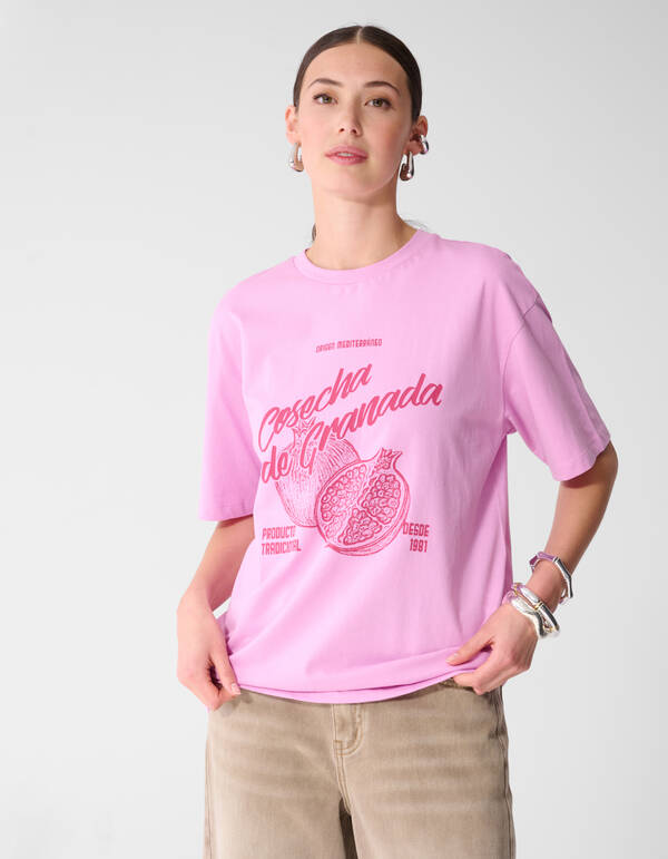 Granada Artwork T-Shirt Rosa SHOEBY WOMEN