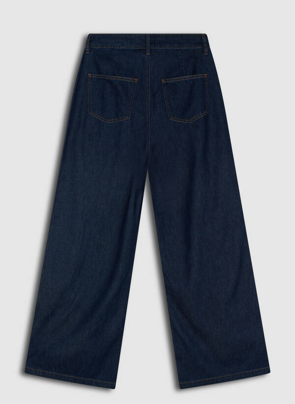 Jeans im Pleated Wide Leg Fit Dunkelblau SHOEBY WOMEN